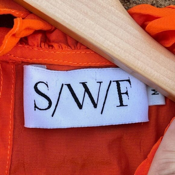 COPY - revolve swf maxi orange ruffle dress medium - Picture 6 of 9